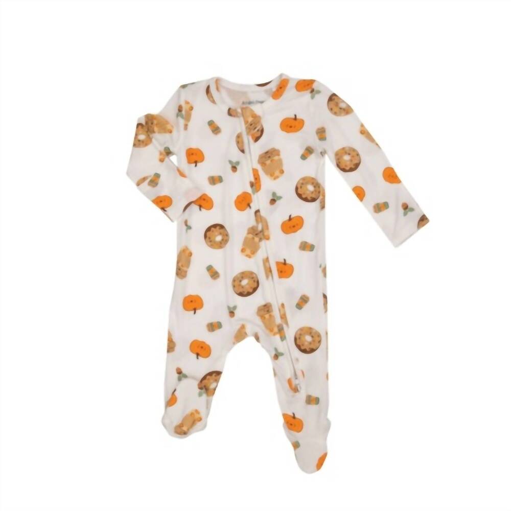 NEW ANGEL DEAR baby's 2 way zipper footie in orange multi